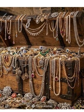 Wearable Fashion Jewelry Mystery Jar Lot Gold Silver Tone Statement Bundle